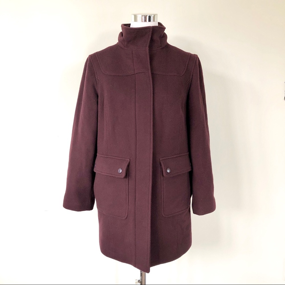 L.L. Bean Wool Oxblood Stable Coat